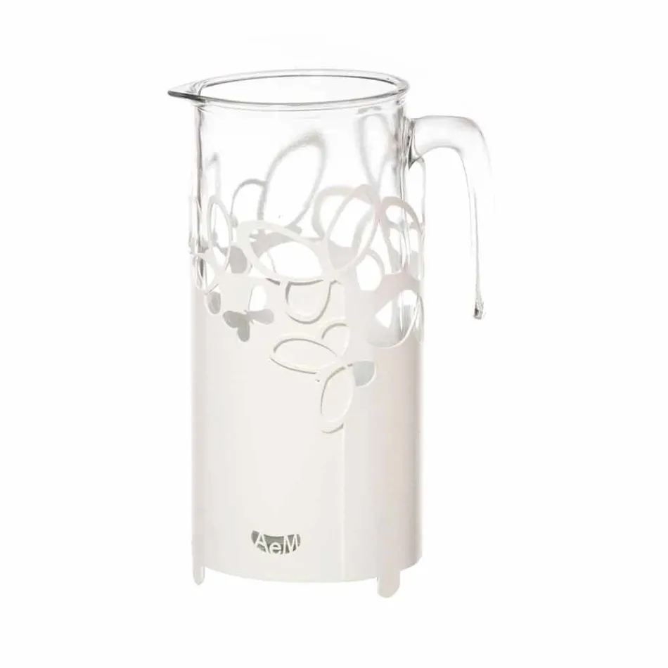 حامل زجاجات عصري من الحديد باللون الأبيض أو البيج أو العاجي، صنع في إيطاليا - لايدن Viadurini