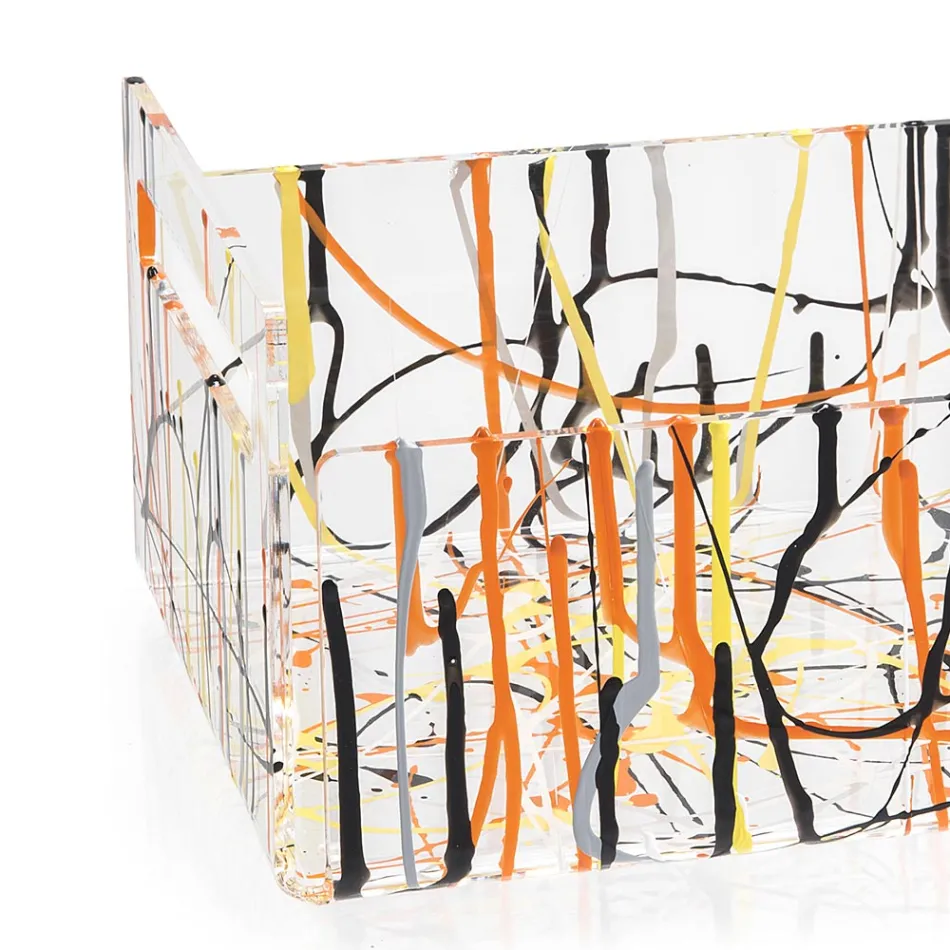 وعاء فاكهة عصري ملون من البليكسيجلاس، صنع في إيطاليا - ملتي فروتس Viadurini