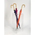 حامل مظلة للمدخل مصنوع من زجاج شبكي أبيض أو شفاف - سرة Viadurini