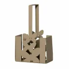 حامل أدوات مائدة عصري باللون الأبيض أو البيج أو العاجي، مصنوع من الحديد الإيطالي - لايدا Viadurini