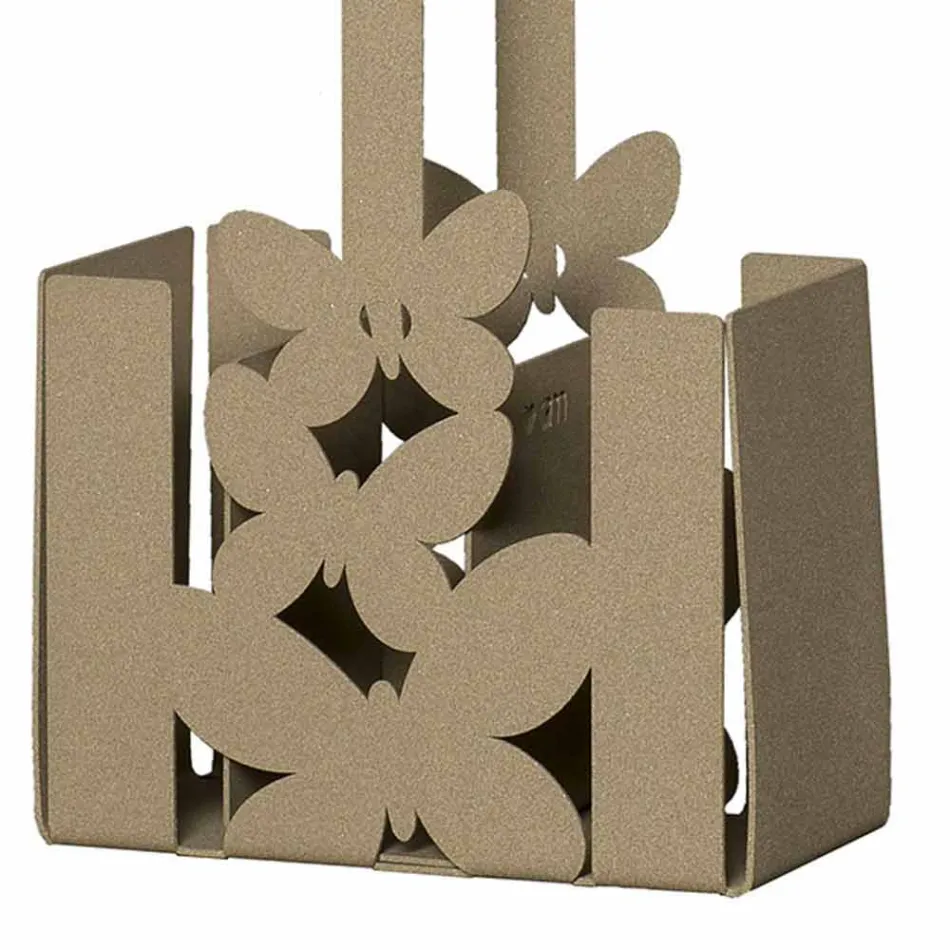 حامل أدوات مائدة عصري باللون الأبيض أو البيج أو العاجي، مصنوع من الحديد الإيطالي - لايدا Viadurini