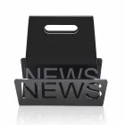 رف مجلات بتصميم من زجاج شبكي أسود أو شفاف، صنع في إيطاليا - عمر Viadurini