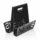 رف مجلات بتصميم من زجاج شبكي أسود أو شفاف، صنع في إيطاليا - عمر Viadurini