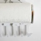 حامل لفافات الحائط من الحديد الأبيض أو البيج، صنع في إيطاليا - لايدن Viadurini