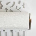 حامل لفافات الحائط من الحديد الأبيض أو البيج، صنع في إيطاليا - لايدن Viadurini