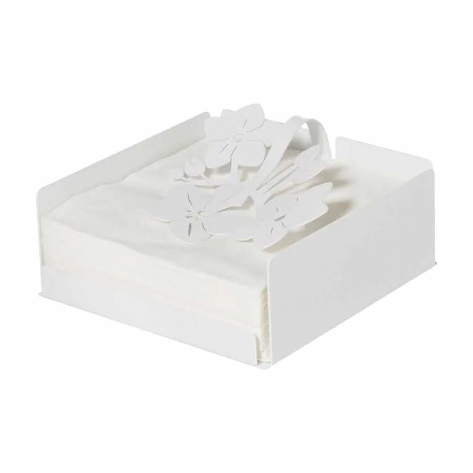 حامل مناديل عصري منخفض مزهر باللون الأزرق الحديدي أو الأبيض أو الطيني - ماركن Viadurini