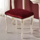 بوف كلاسيكي من خشب الجوز والقماش مصنوع في إيطاليا - فاخر Viadurini