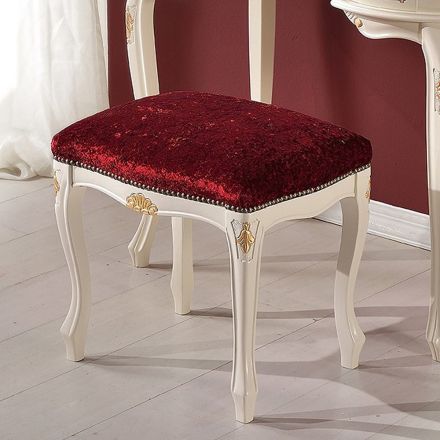 بوف كلاسيكي من خشب الجوز والقماش مصنوع في إيطاليا - فاخر Viadurini