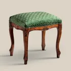 بوف كلاسيكي من خشب الجوز والقماش مصنوع في إيطاليا - فاخر Viadurini