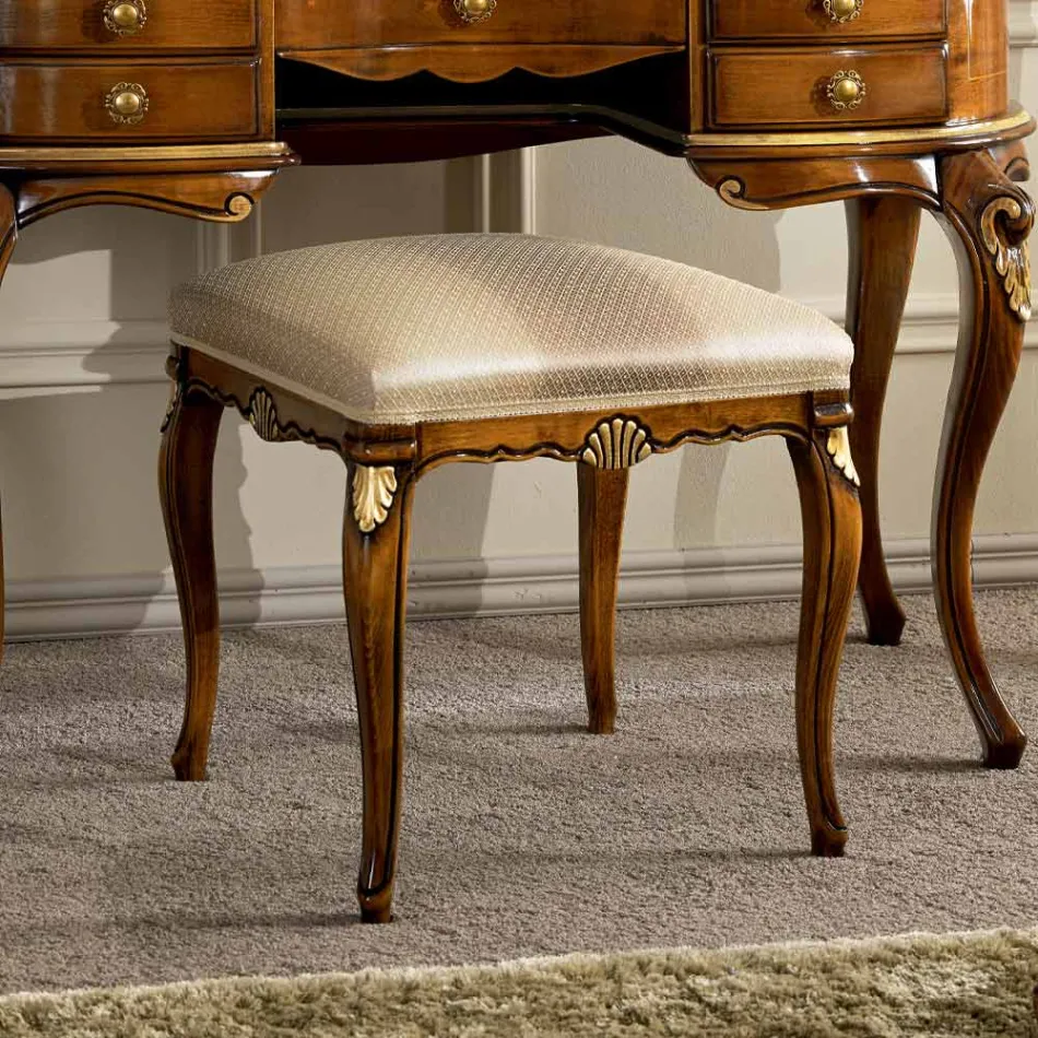 بوف كلاسيكي من الخشب المغطى بالقماش، صنع في إيطاليا - كامبريدج Viadurini