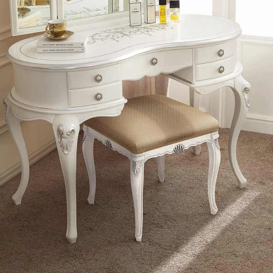 بوف كلاسيكي من الخشب المغطى بالقماش، صنع في إيطاليا - كامبريدج Viadurini