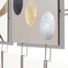 لوحة تجريدية مكونة من خمسة عشر لوحة معلقة على الحبال، بقلم كريج Viadurini