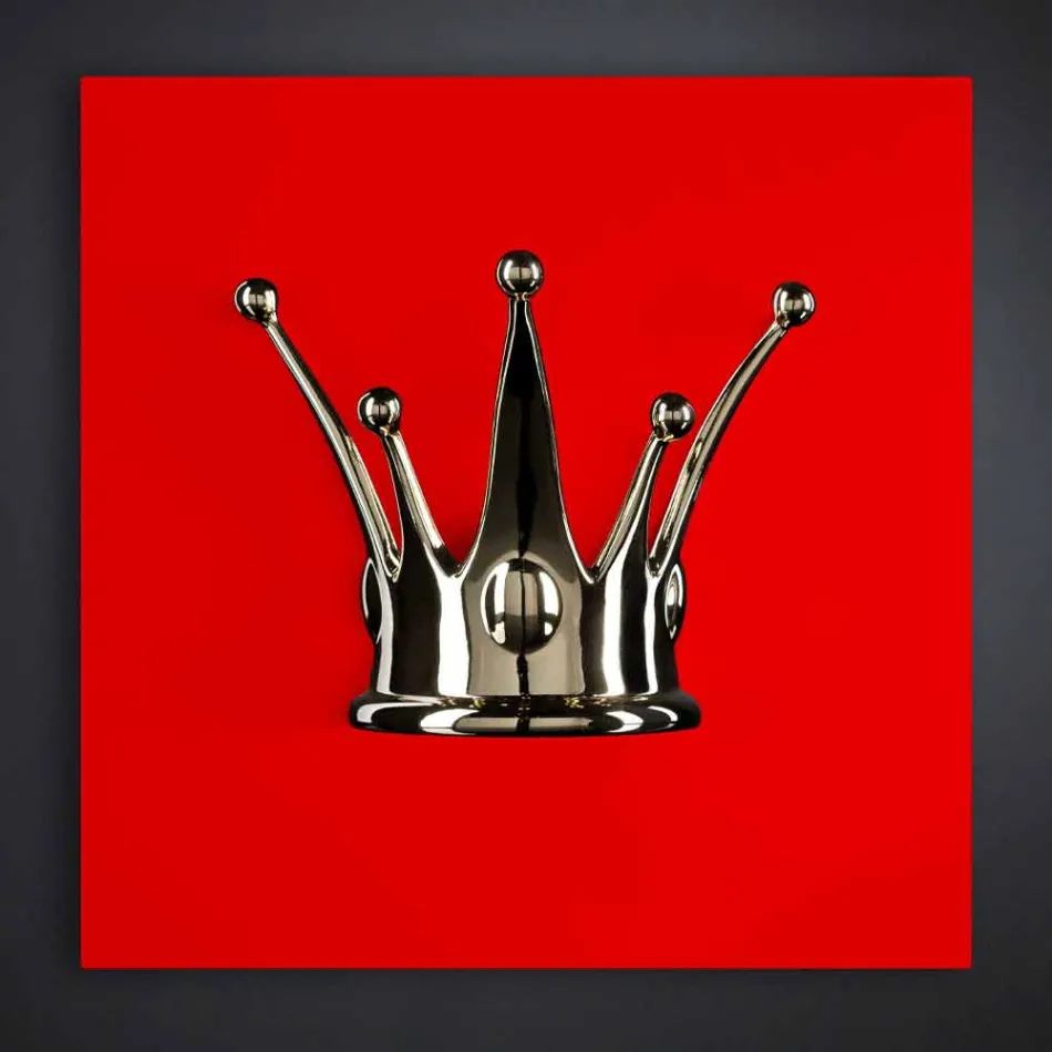 لوحة جدارية حديثة من الخشب والراتنج، صنع في إيطاليا - كورونا Viadurini