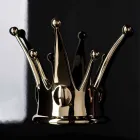 لوحة جدارية حديثة من الخشب والراتنج، صنع في إيطاليا - كورونا Viadurini