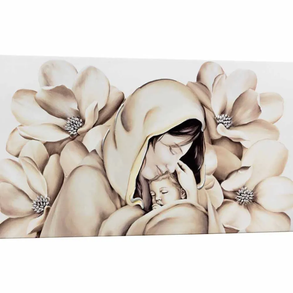 لوحة بتصميم عصري بارزة على قماش مصنوع في إيطاليا Viadurini