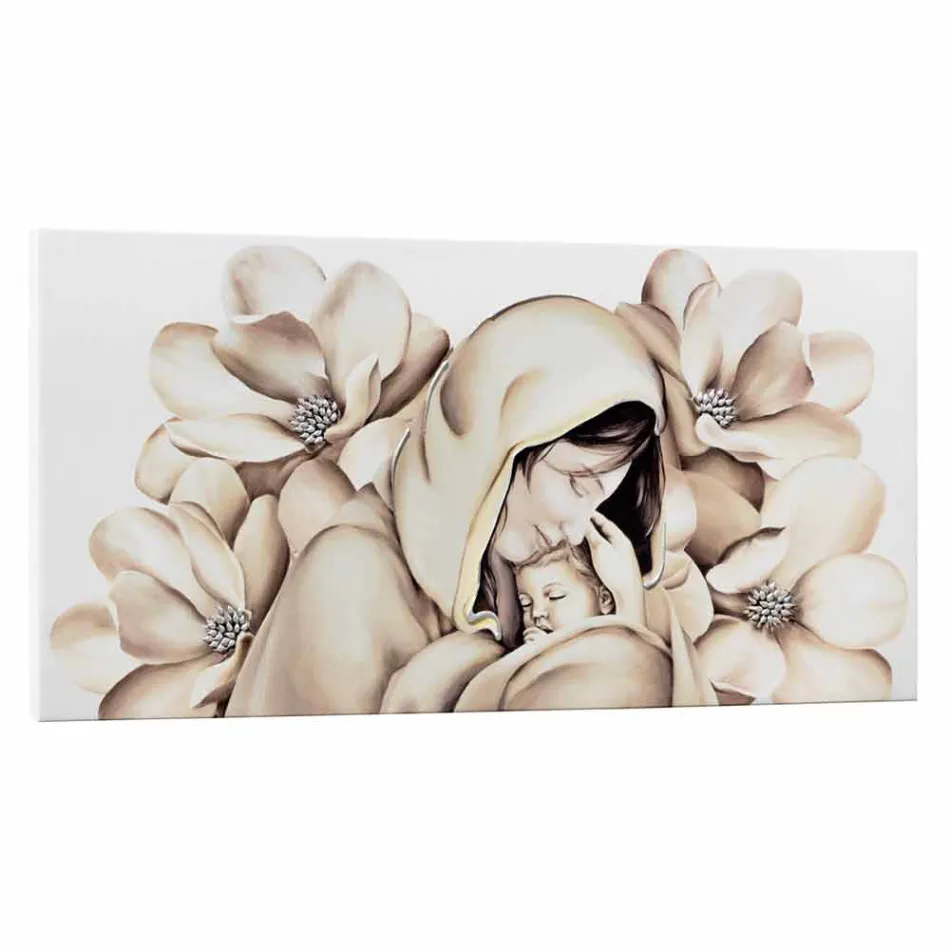 لوحة بتصميم عصري بارزة على قماش مصنوع في إيطاليا Viadurini