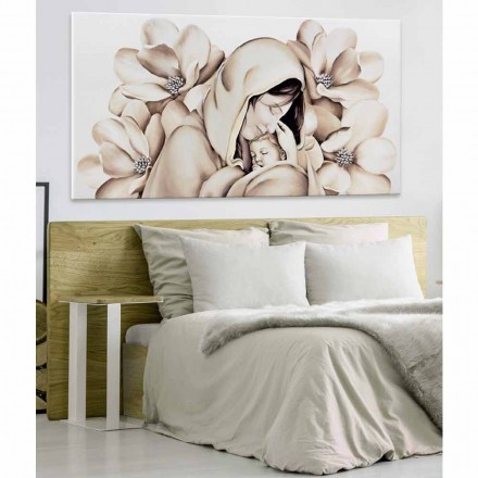 لوحة بتصميم عصري بارزة على قماش مصنوع في إيطاليا Viadurini