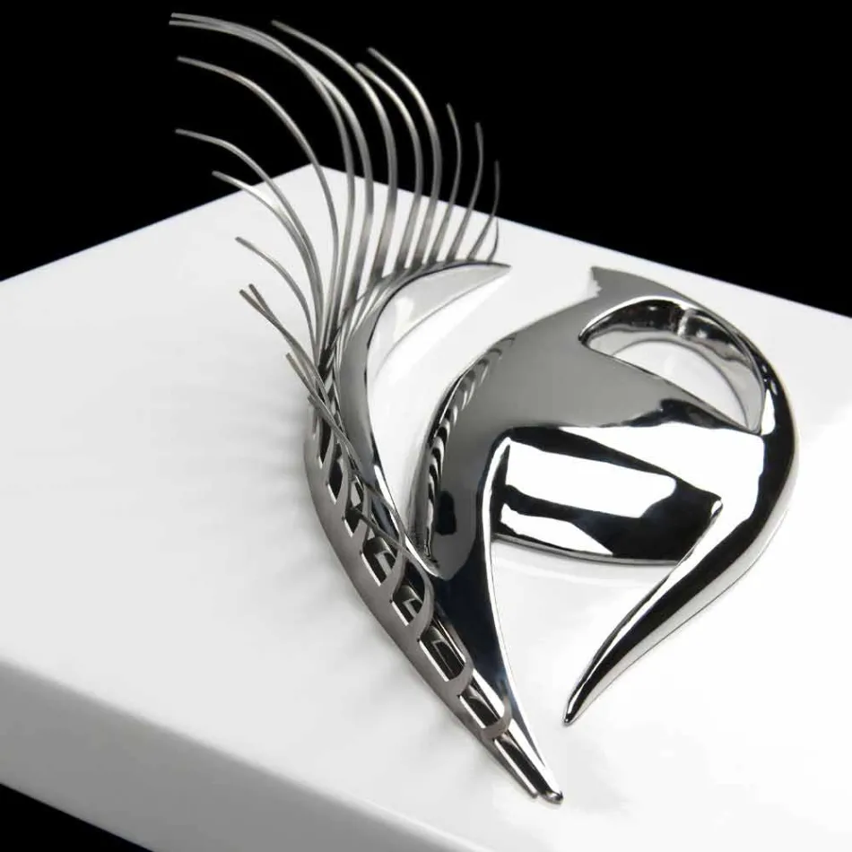 إطار حرفي حديث من الخشب والصلب والراتنج مصنوع في إيطاليا - عين Viadurini