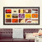 لوحة فنية حديثة مكتملة بألواح بارزة معلقة على حبال وايز Viadurini