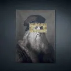 لوحة جدارية مطبوعة على قماش بتفاصيل من ورق الذهب، صنعت في إيطاليا - فينشي Viadurini