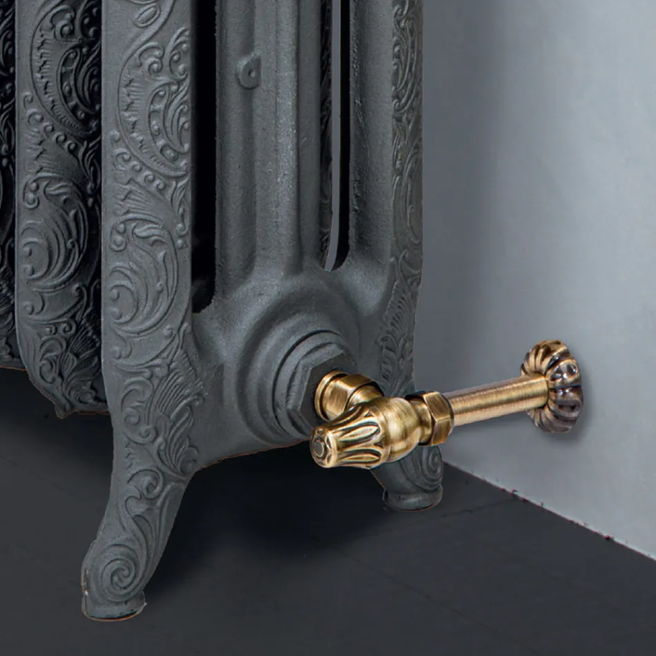 رادياتير هيدروليكي من الحديد الزهر بثلاثة أعمدة مزخرفة - فانيلين Viadurini