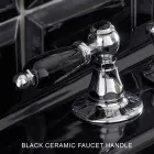 حنفية بيديه كلاسيكية بثلاث فتحات مع رافعات نحاسية، صنع في إيطاليا - نوريانا Viadurini