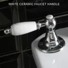 حنفية بيديه كلاسيكية بثلاث فتحات مع رافعات نحاسية، صنع في إيطاليا - نوريانا Viadurini