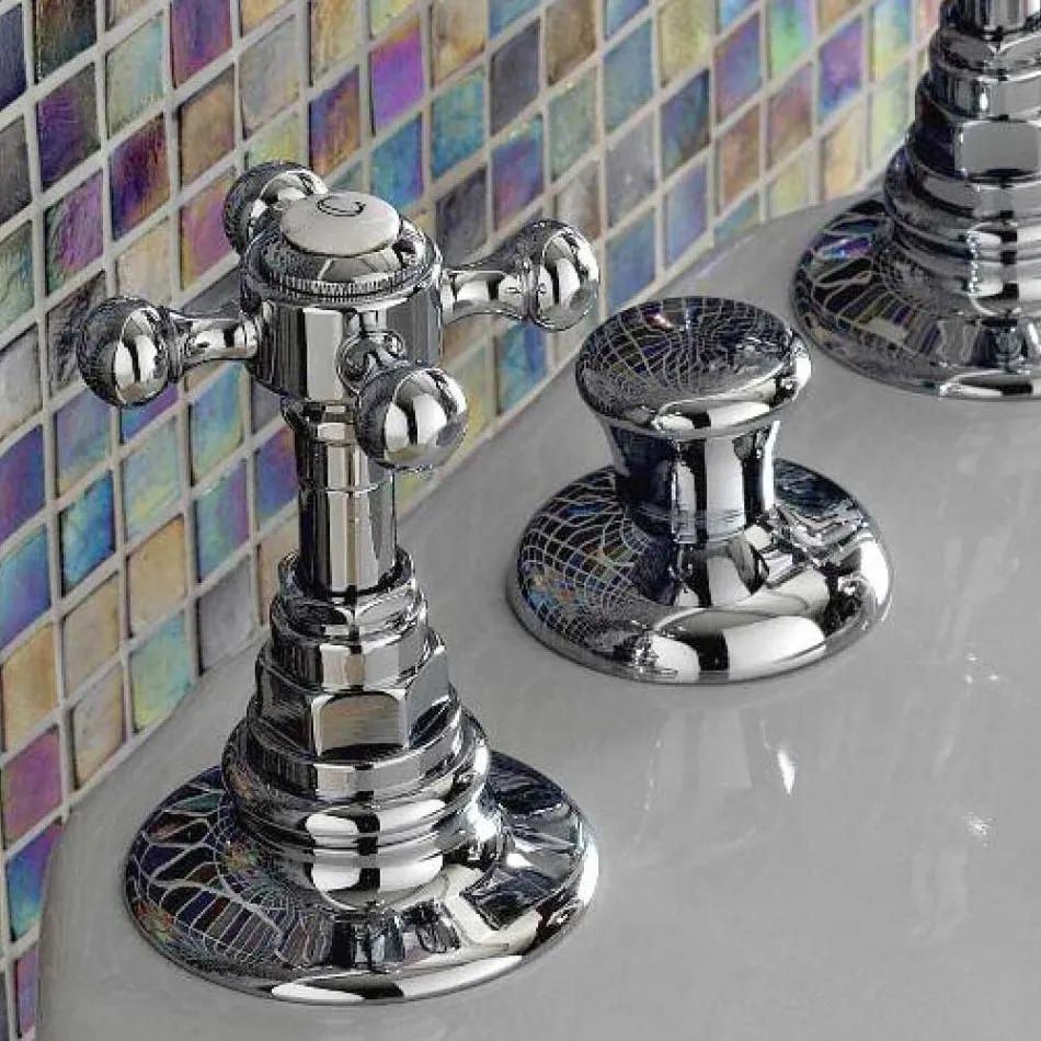 صنبور بيديه نحاسي عتيق مع توصيل داخلي - إليسيا Viadurini