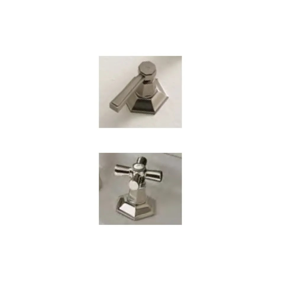 صنبور بيديه بتصميم ثلاثي الفتحات من النحاس على الطراز العتيق، صنع في إيطاليا - سيلفانا Viadurini