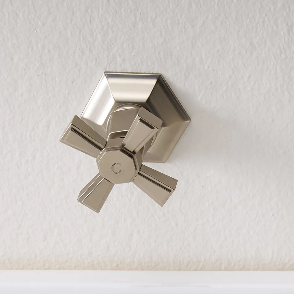 حنفية حوض حائط بتصميم عتيق من النحاس، صنع في إيطاليا - سيلفانا Viadurini