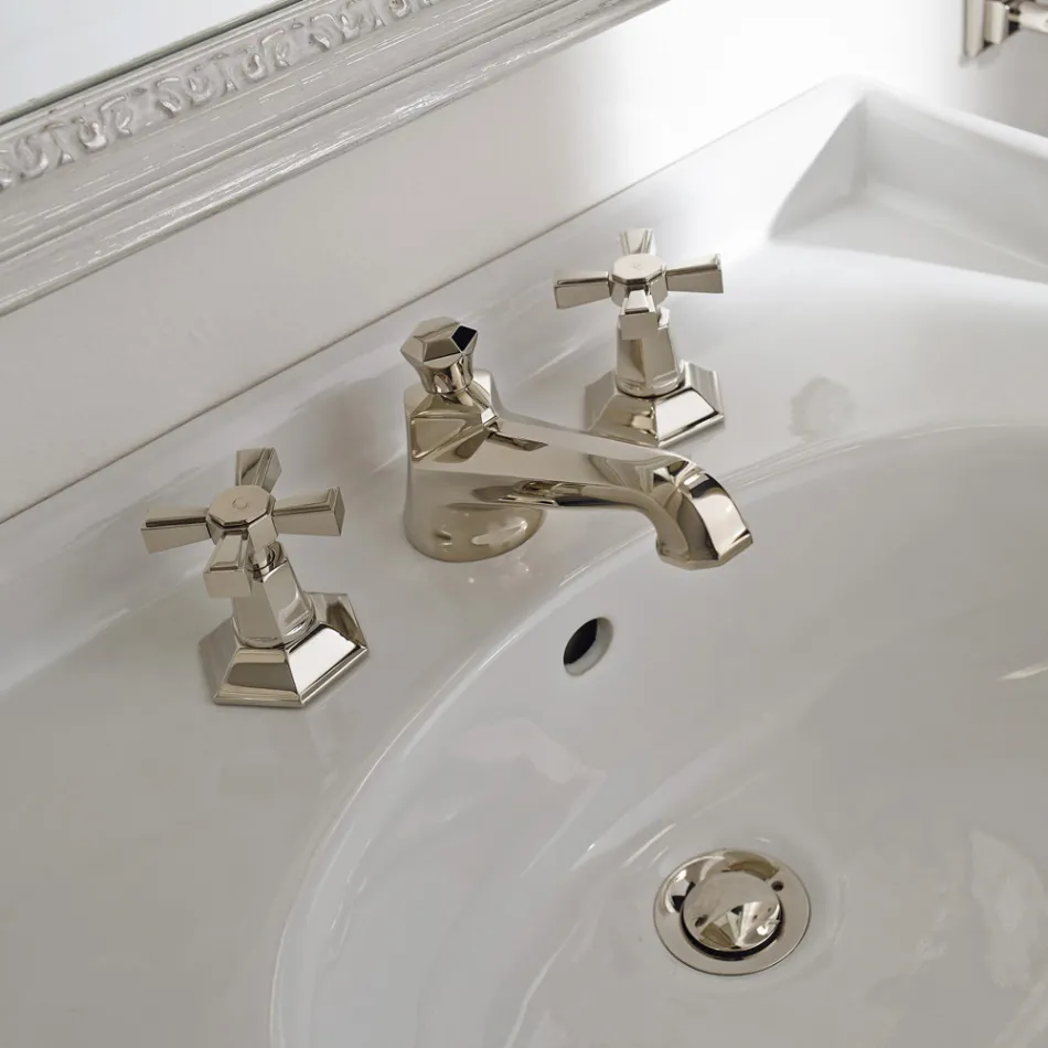 حنفية حوض مطبخ بتصميم عتيق من النحاس الإيطالي - سيلفانا Viadurini