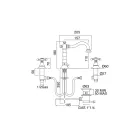حنفية حوض بتصميم عتيق بثلاث فتحات مصنوعة من النحاس في إيطاليا - أورسولا Viadurini