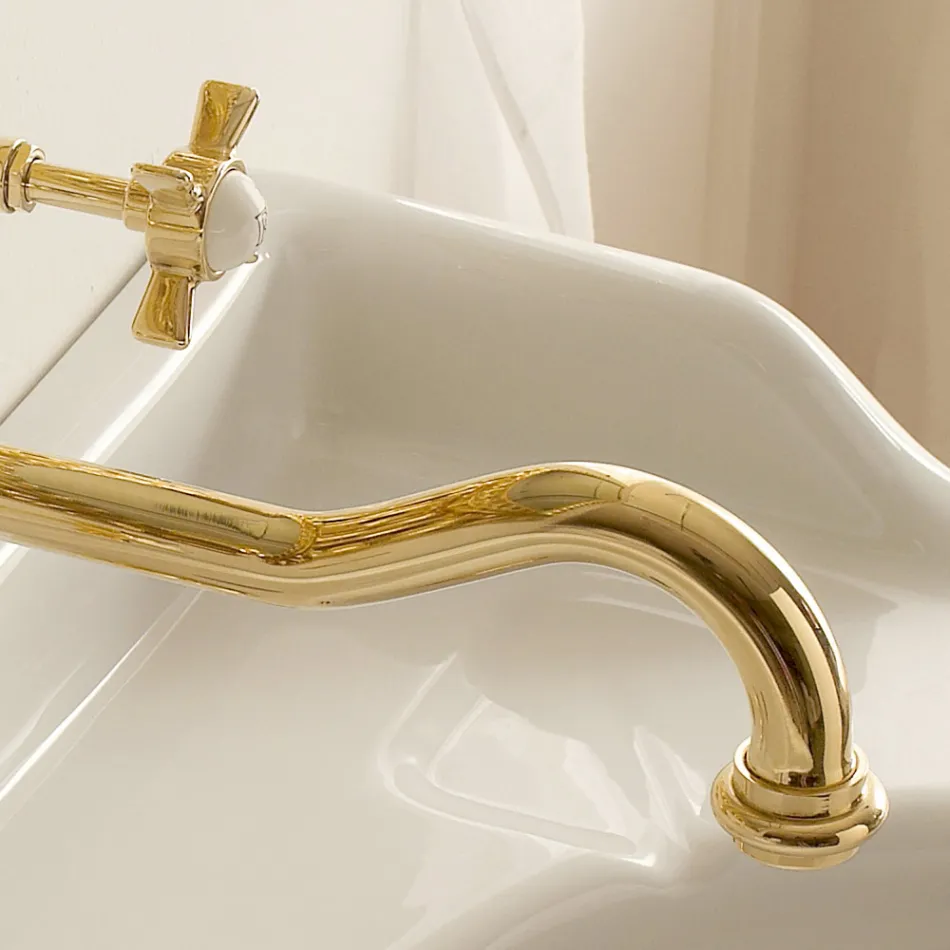 صنابير حوض/حوض غسيل مثبتة على الحائط بتصميم عتيق مصنوعة في إيطاليا Viadurini