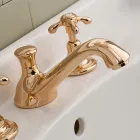 حنفية حوض نحاسية عتيقة بثلاث فتحات، صنع في إيطاليا – كلاريسا Viadurini