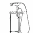 حنفية كلاسيكية لحوض الاستحمام على أعمدة نحاسية، صنع في إيطاليا - إنريكو Viadurini