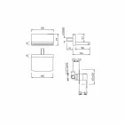 حنفية خلاط مثبتة على الحائط مع صنبور شلال صنع في إيطاليا - سيكا Viadurini