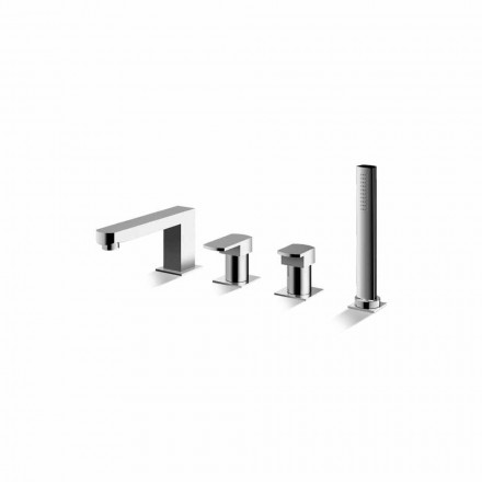 صنبور خلاط مثبت على السطح من النحاس المطلي بالكروم، صنع في إيطاليا - سيكا Viadurini