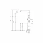 حنفية خلاط حوض بتصميم برميل مرتفع، صنع في إيطاليا - نينو Viadurini