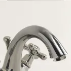 حنفية حوض حمام بفتحة واحدة من النحاس مع تصريف كلاسيكي - إركولينا Viadurini