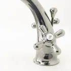 حنفية حوض حمام بفتحة واحدة من النحاس مع تصريف كلاسيكي - إركولينا Viadurini