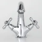 حنفية حوض حمام بفتحة واحدة من النحاس مع تصريف كلاسيكي - إركولينا Viadurini