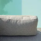 غرفة معيشة مكونة من كرسيين بذراعين وأريكة وطاولة قهوة من الألومنيوم - سيمفوني Viadurini