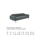 غرفة معيشة خارجية مع أريكة وكرسيين بذراعين من القماش صنع في إيطاليا - سوكي Viadurini