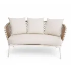 صالة خارجية بإطار من الألومنيوم ومسند ظهر من الحبال - سكاي لاين Viadurini