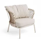 صالة خارجية بإطار من الألومنيوم ومسند ظهر من الحبال - سكاي لاين Viadurini