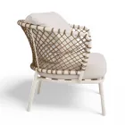 صالة خارجية بإطار من الألومنيوم ومسند ظهر من الحبال - سكاي لاين Viadurini