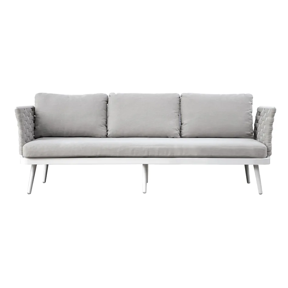 غرفة معيشة خارجية مع طاولة قهوة من الألومنيوم بألوان مختلفة - هارموني Viadurini