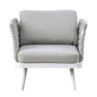 غرفة معيشة خارجية مع طاولة قهوة من الألومنيوم بألوان مختلفة - هارموني Viadurini