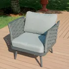 غرفة معيشة خارجية مع طاولة قهوة من الألومنيوم بألوان مختلفة - هارموني Viadurini