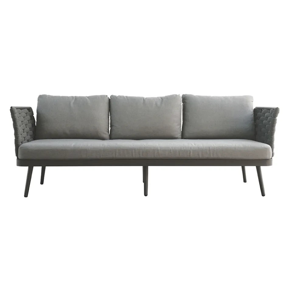 غرفة معيشة خارجية مع طاولة قهوة من الألومنيوم بألوان مختلفة - هارموني Viadurini